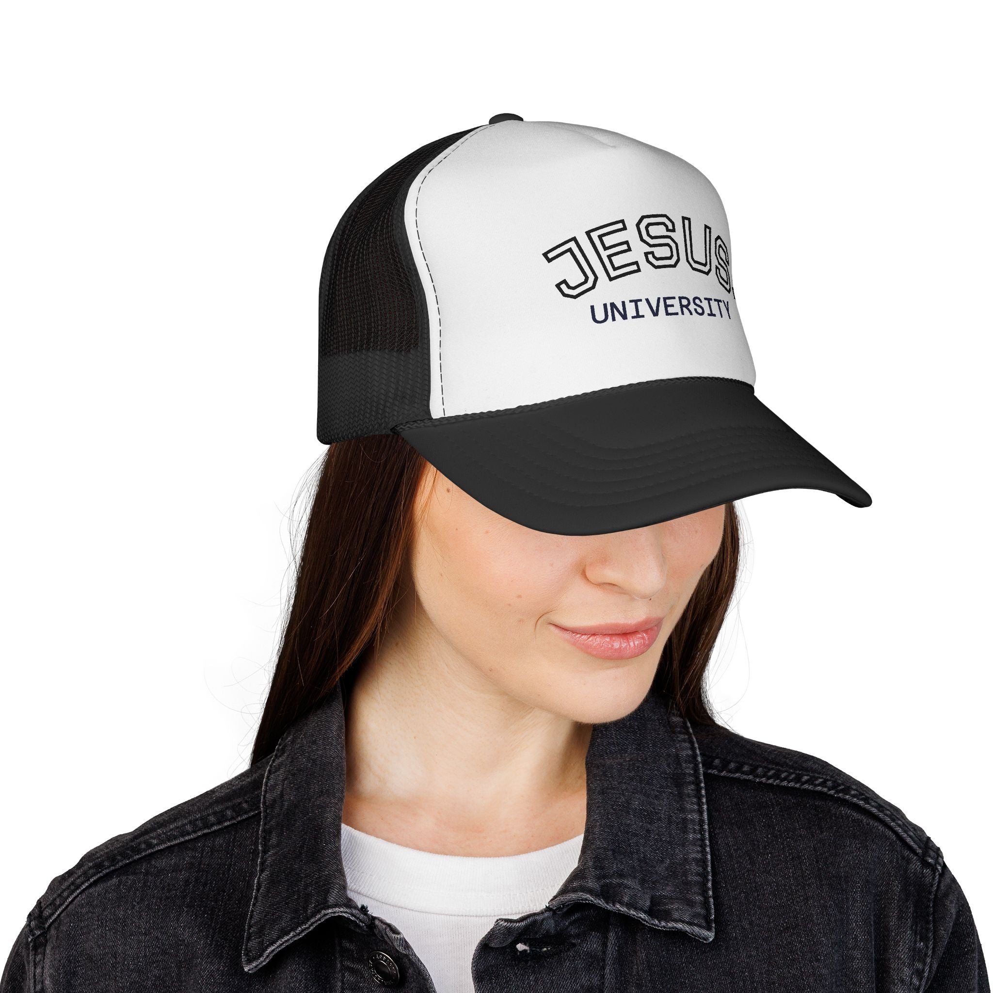 Jesus University Trucker Hat — Christian Faith Mesh Cap