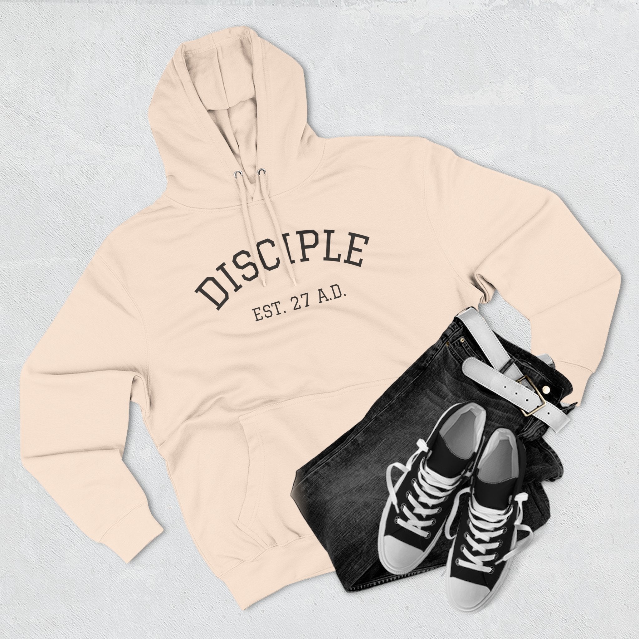 DISCIPLE HOODIE Three-Panel Fleece Hoodie