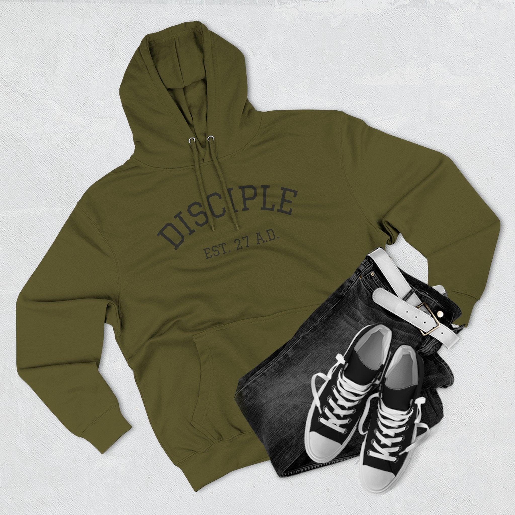 DISCIPLE HOODIE Three-Panel Fleece Hoodie