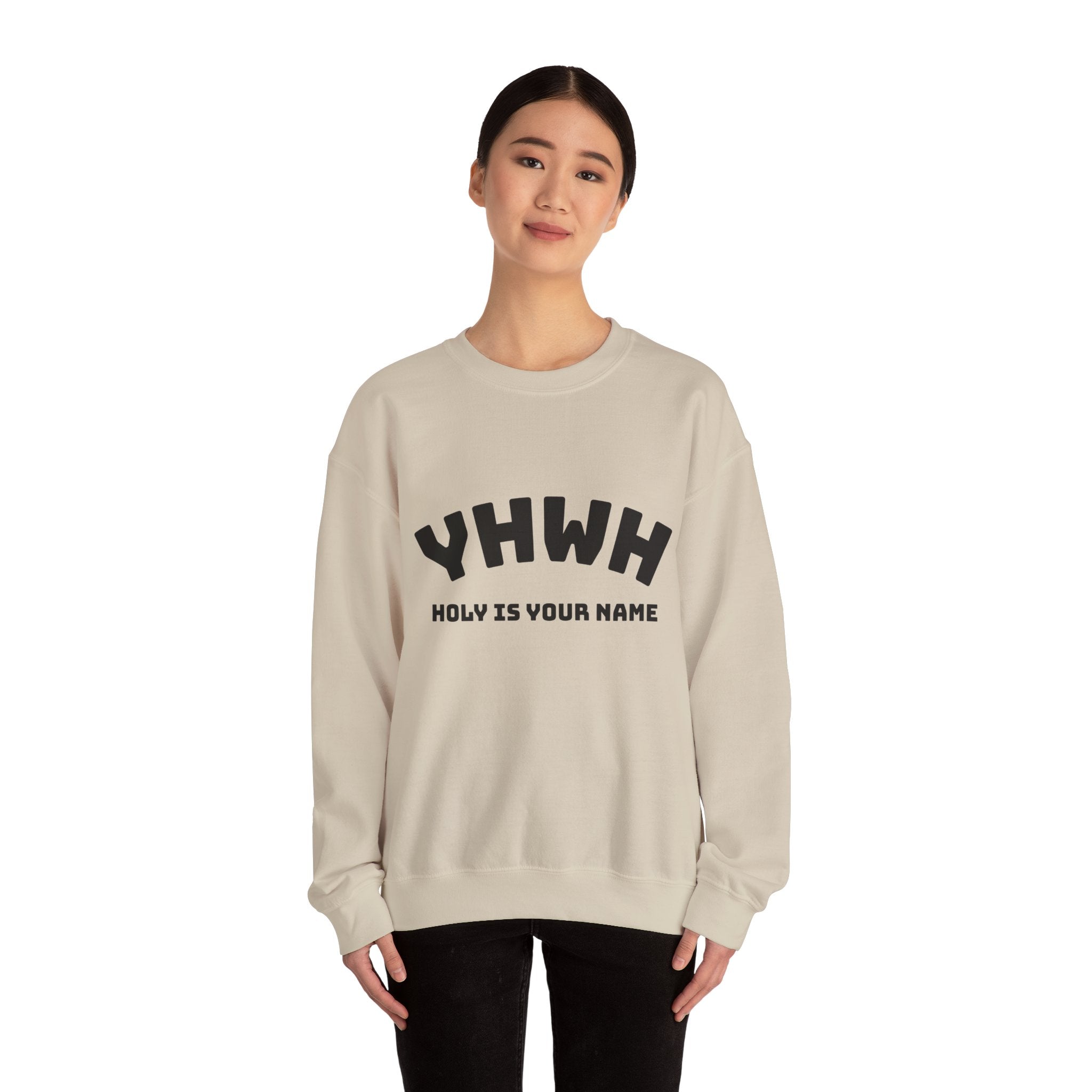 YHWH HOLY IS YOUR NAME Unisex Heavy Blend™ Crewneck Sweatshirt