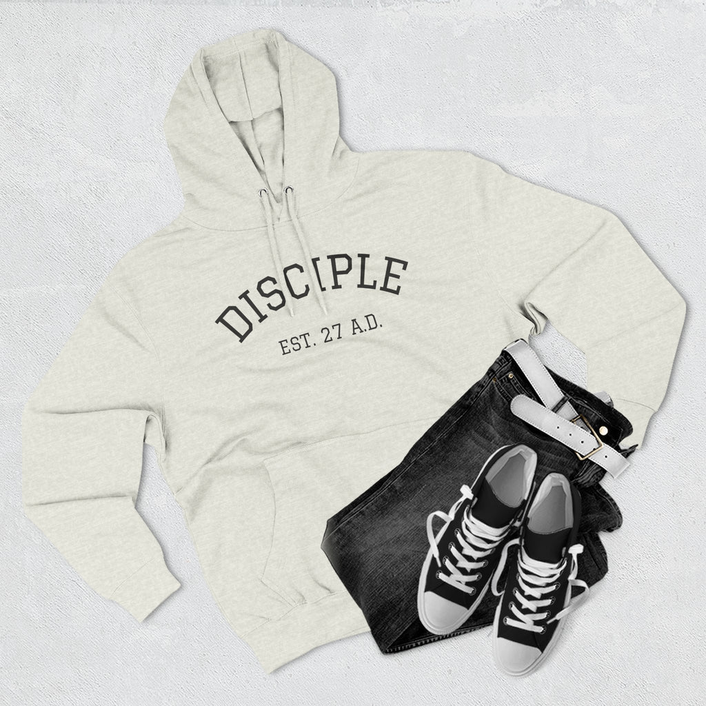 DISCIPLE HOODIE Three-Panel Fleece Hoodie