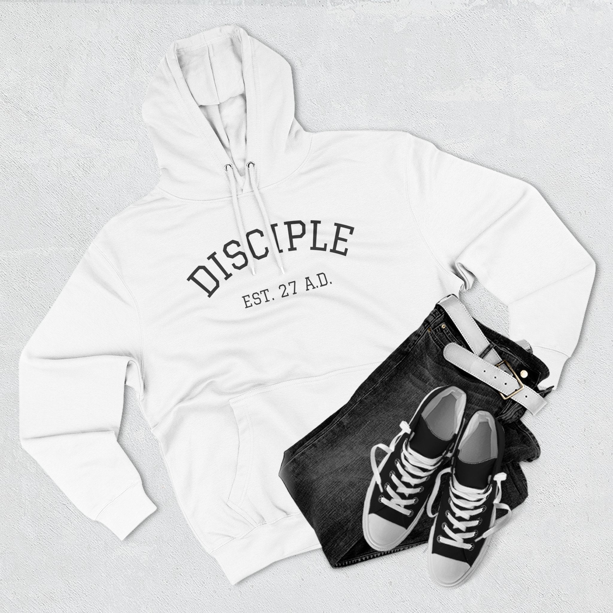 DISCIPLE HOODIE Three-Panel Fleece Hoodie