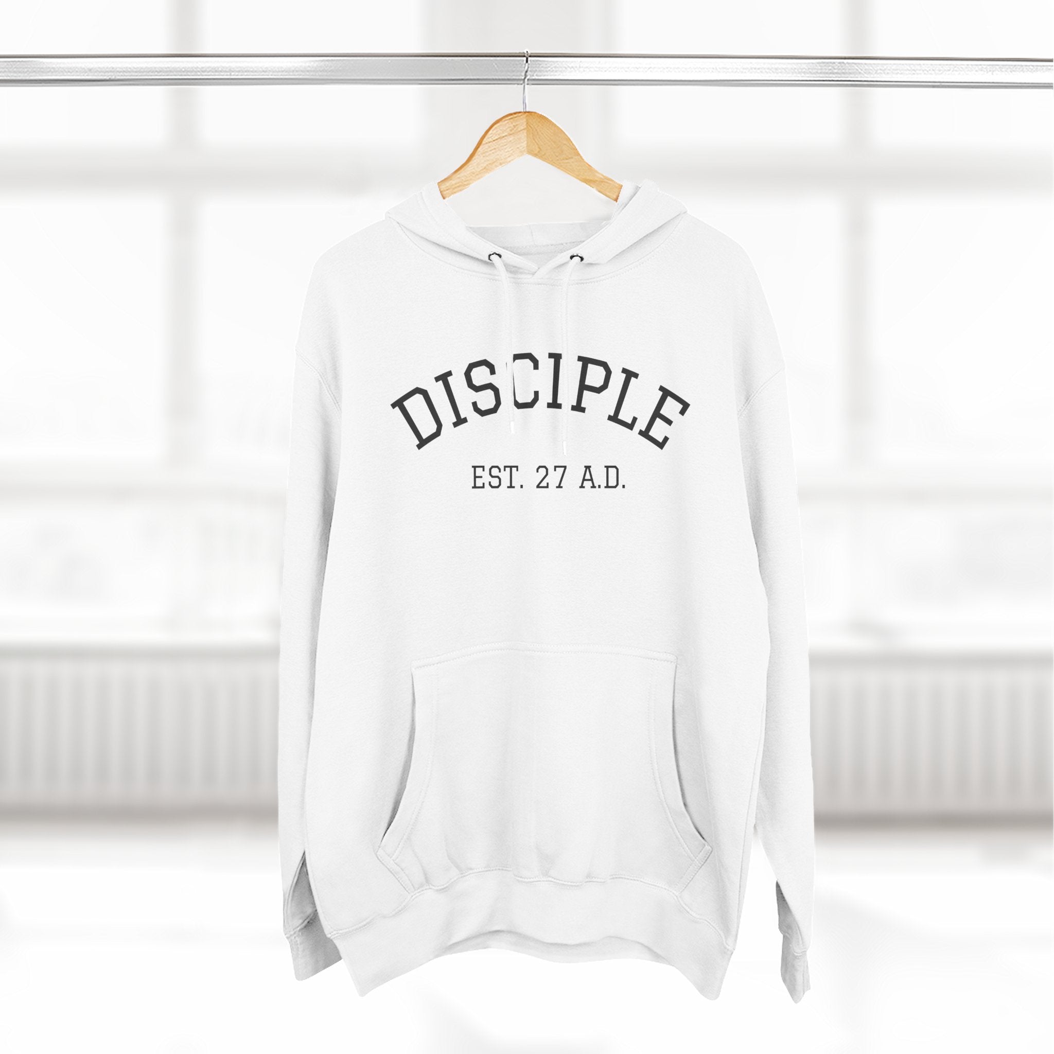 DISCIPLE HOODIE Three-Panel Fleece Hoodie