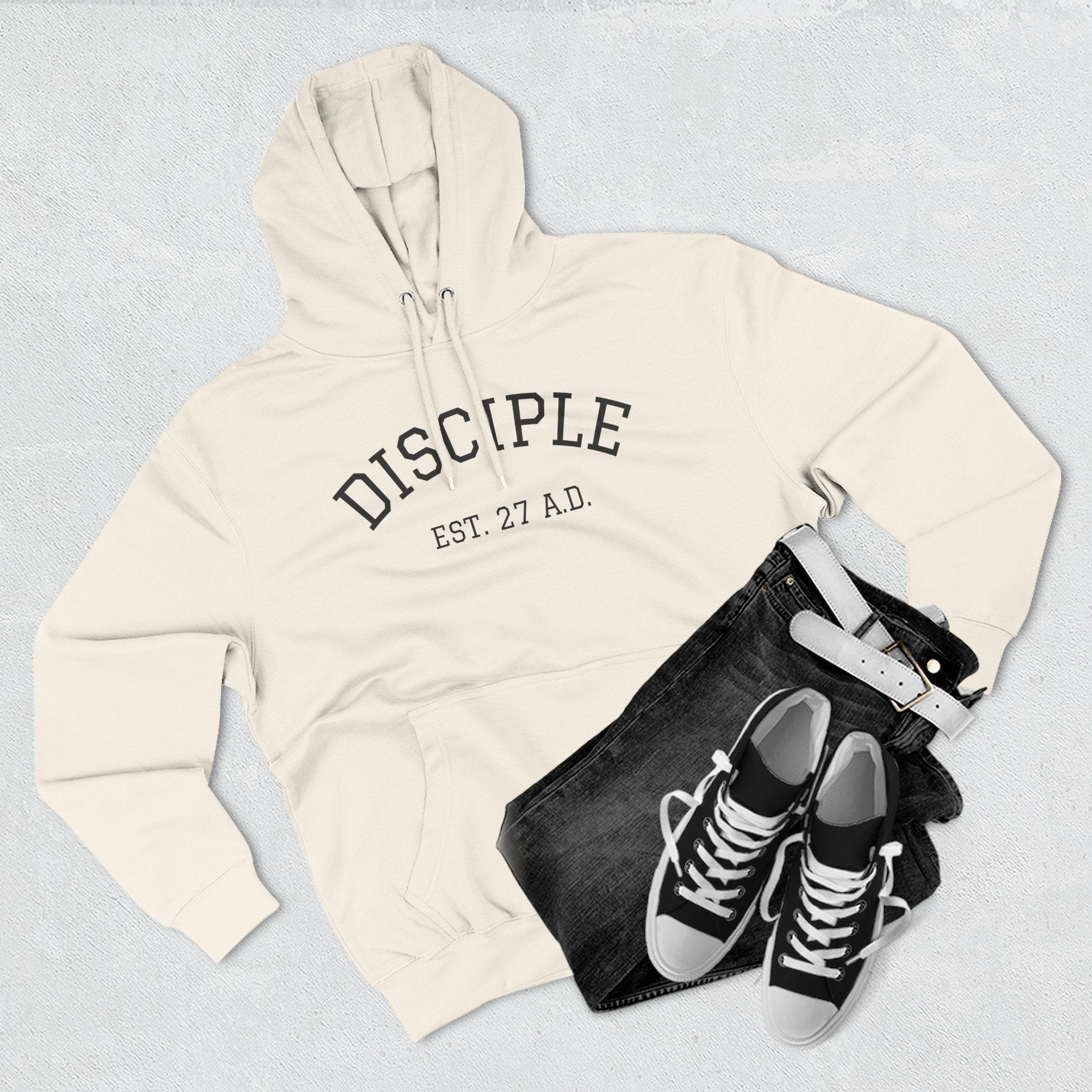 DISCIPLE HOODIE Three-Panel Fleece Hoodie